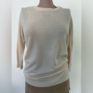 J. Crew Cream Lightweight Crewneck Sweater